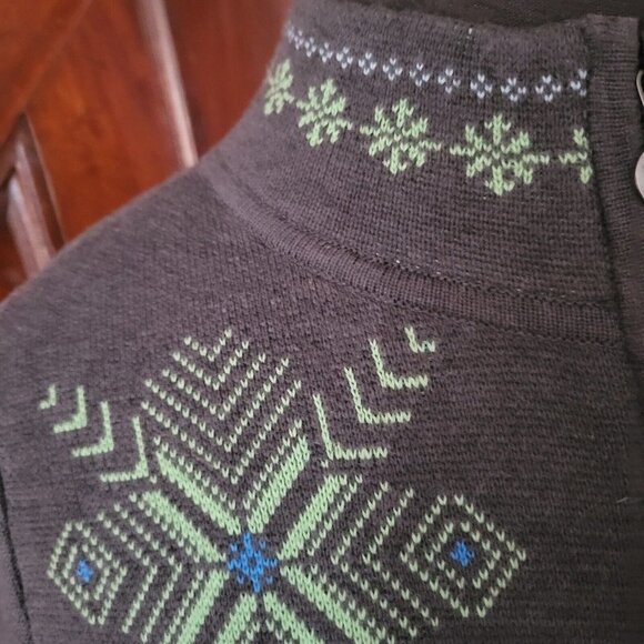 Vintage Eddie Bauer Cardigan Sweater Womens Size Medium P Zip Embroid. Snowflake - Picture 6 of 8
